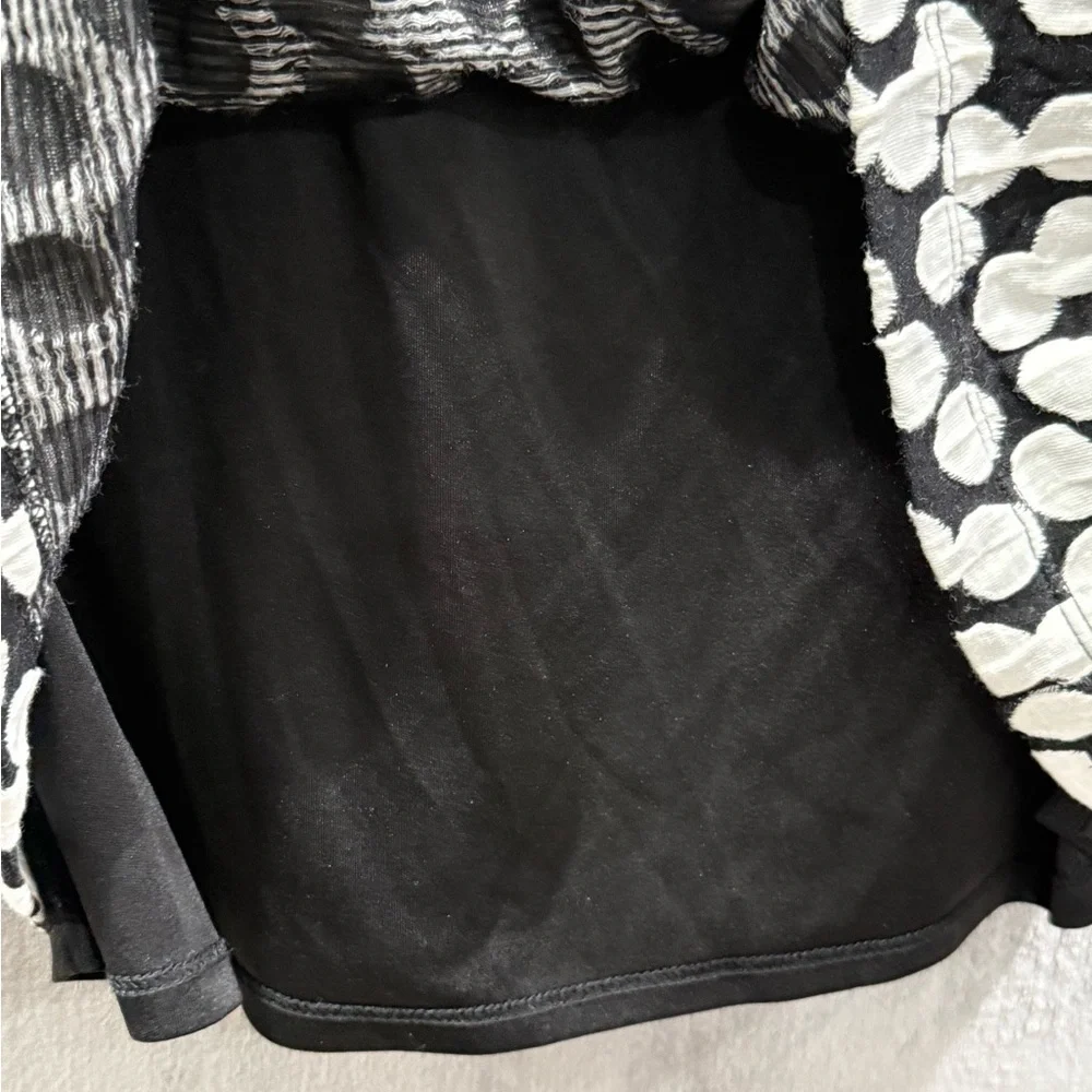 Betsy Johnson Black White Polka Dot 3/4 Sleeve Above Knee Dress Pockets Size 10 - Picture 3 of 13